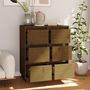 Voir la diapositive 3 : VIDAXL Buffets 2 pcs Marron miel 32x34x75 cm Bois massif de pin