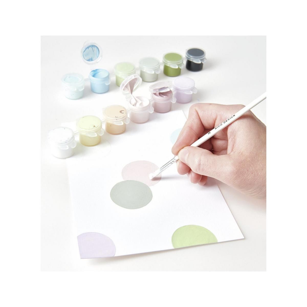 RICO DESIGN Peinture acrylique couleur pastel X 12 -