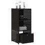 Voir la diapositive 5 : VIDAXL Armoire de rangement de jardin noir 50x55x115 cm resine tressee