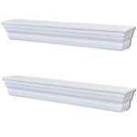 VIDAXL Etageres murales Aaliyah 2 pcs Blanc