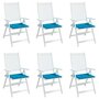 Voir la diapositive 4 : VIDAXL Coussins de chaise jardin lot de 6 bleu 40x40x3 cm tissu oxford