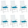 Voir la diapositive 4 : VIDAXL Coussins de chaise jardin lot de 6 bleu 40x40x3 cm tissu oxford