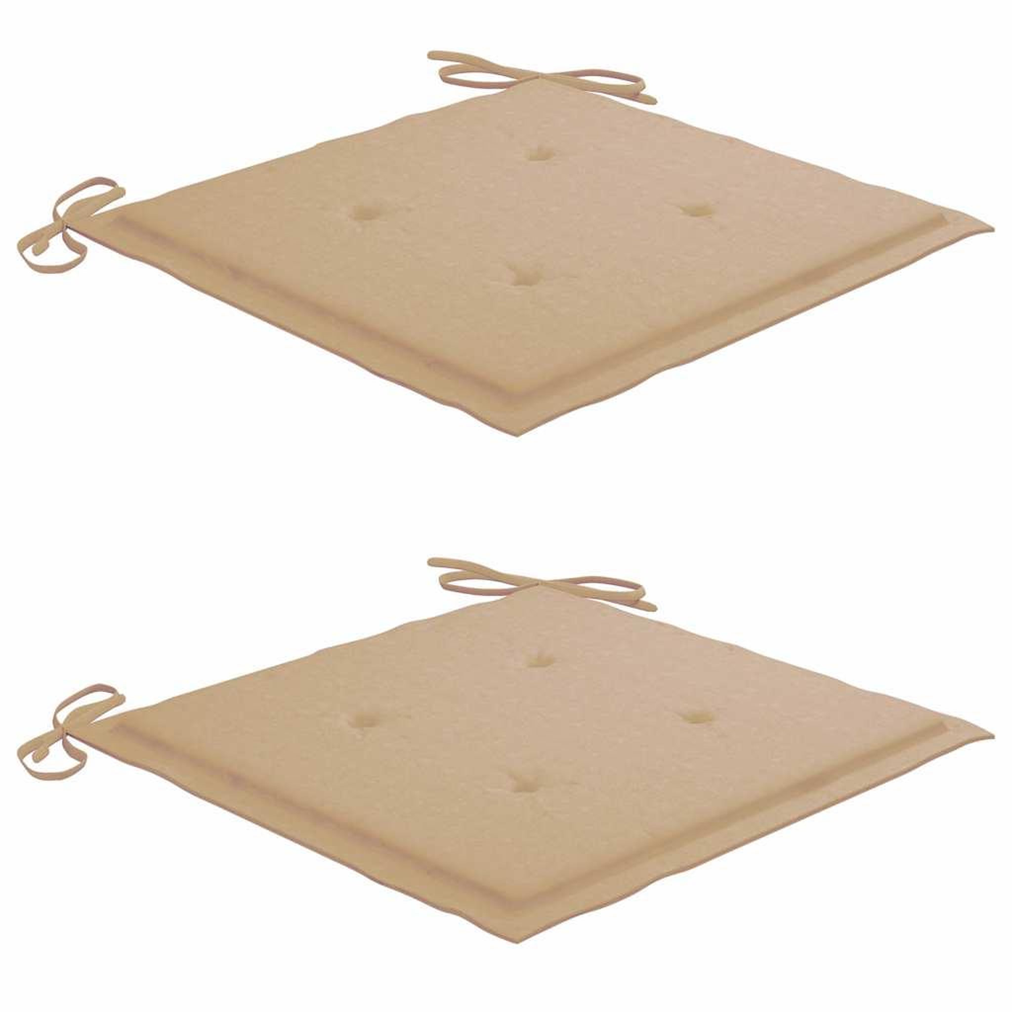 Voir la diapositive 5 : VIDAXL Chaises de jardin lot de 2 et coussins beige Bois teck massif