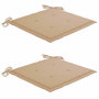 Voir la diapositive 5 : VIDAXL Chaises de jardin lot de 2 et coussins beige Bois teck massif