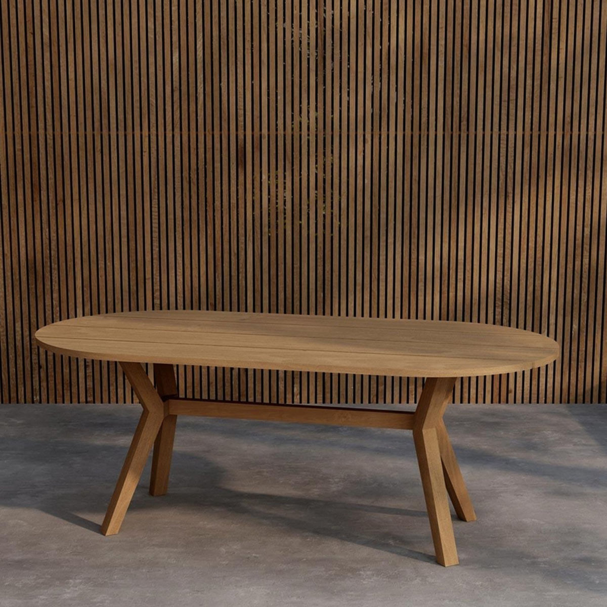 Paris Prix Table de Jardin Ovale en Teck  Kenya  200cm Naturel