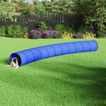 VIDAXL Tunnel pour chien bleu Ø 55x500 cm polyester