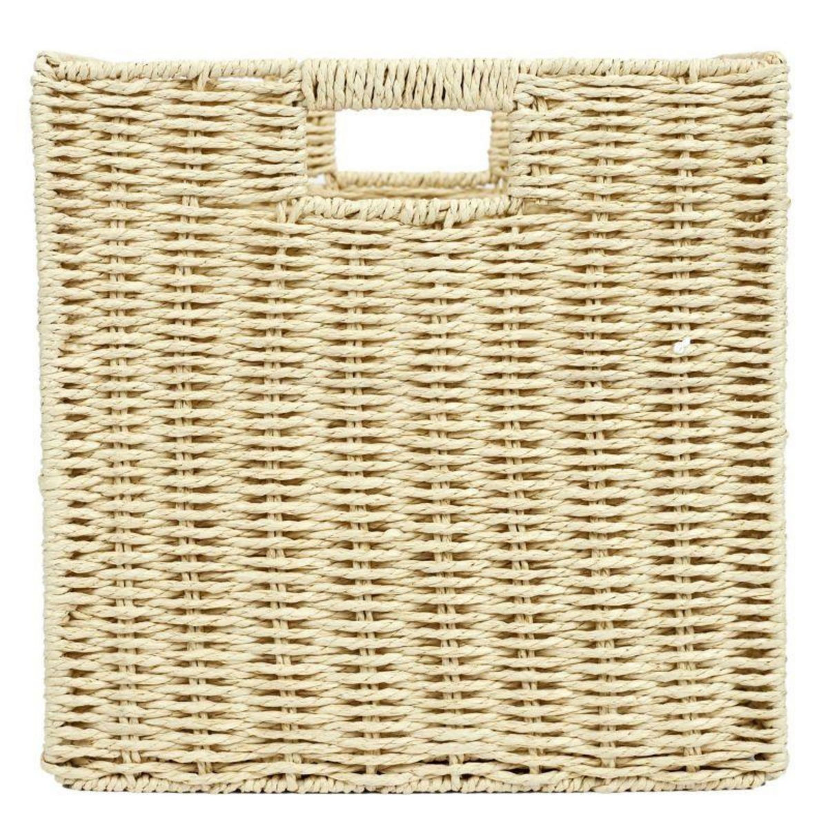 Paris Prix Boîte de Rangement Pliable  Tressée  30x30cm Naturel
