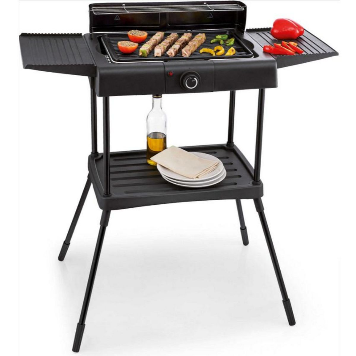 Kitchen chef Barbecue électrique sur pieds 2000w noir - ksbbq1703