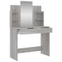 Voir la diapositive 5 : VIDAXL Coiffeuse avec miroir sonoma gris 96x39x142 cm