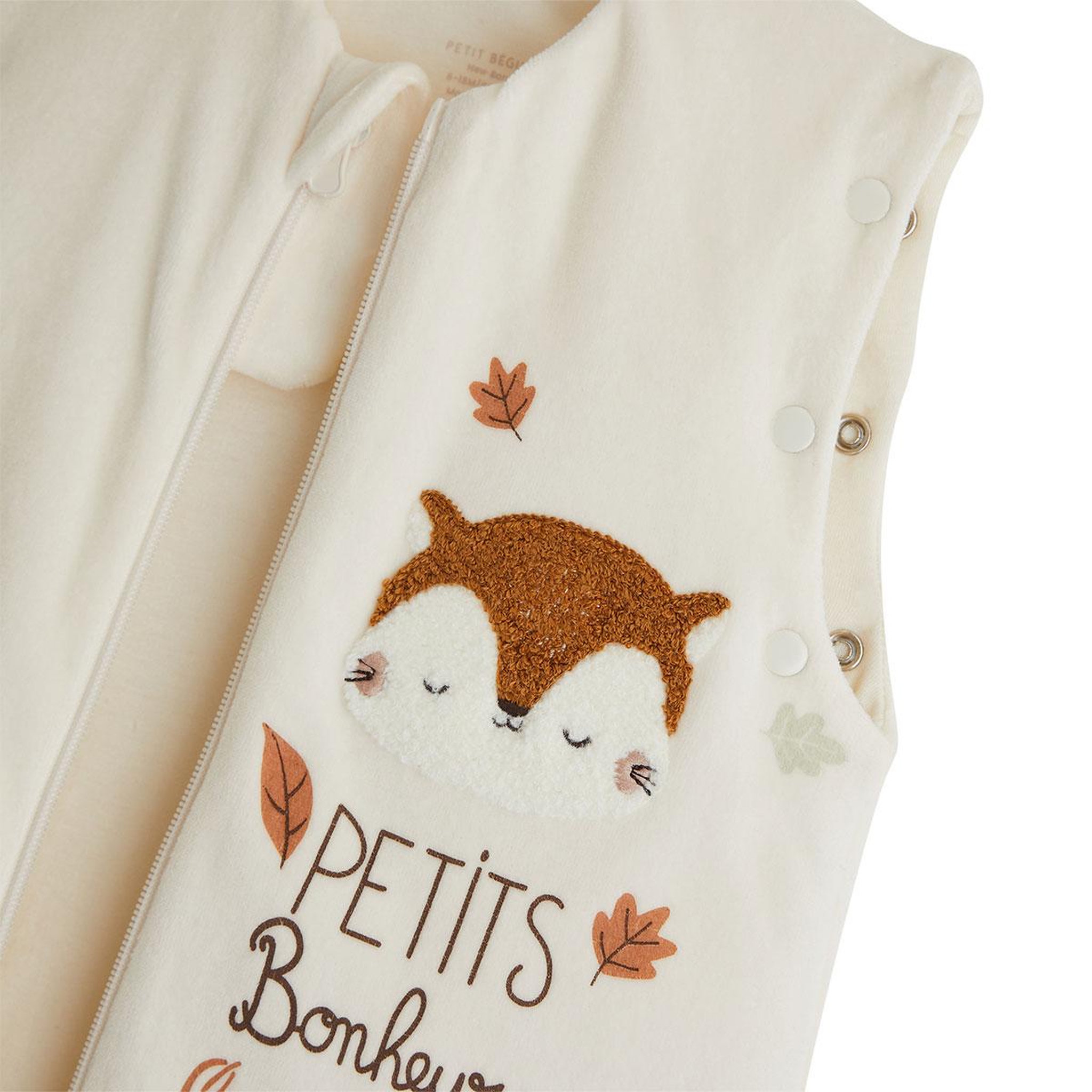 Voir la diapositive 4 : PETIT BEGUIN Gigoteuse tog2 en velours avec manches amovibles caramel