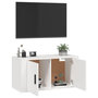 Voir la diapositive 5 : VIDAXL Meuble TV mural Blanc 80x34,5x40 cm
