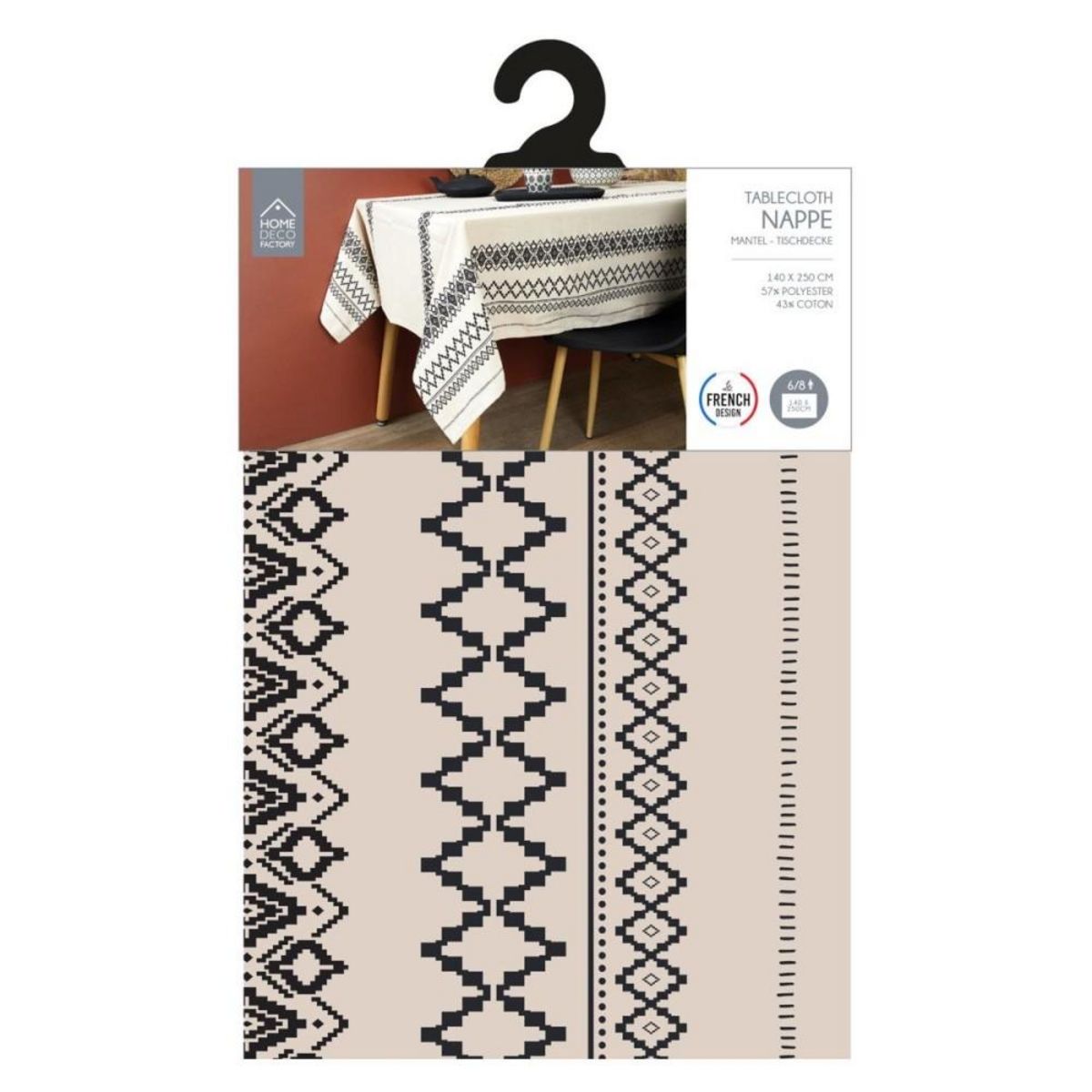 The Home Deco Factory Nappe 140x250 imprimée Ethnique