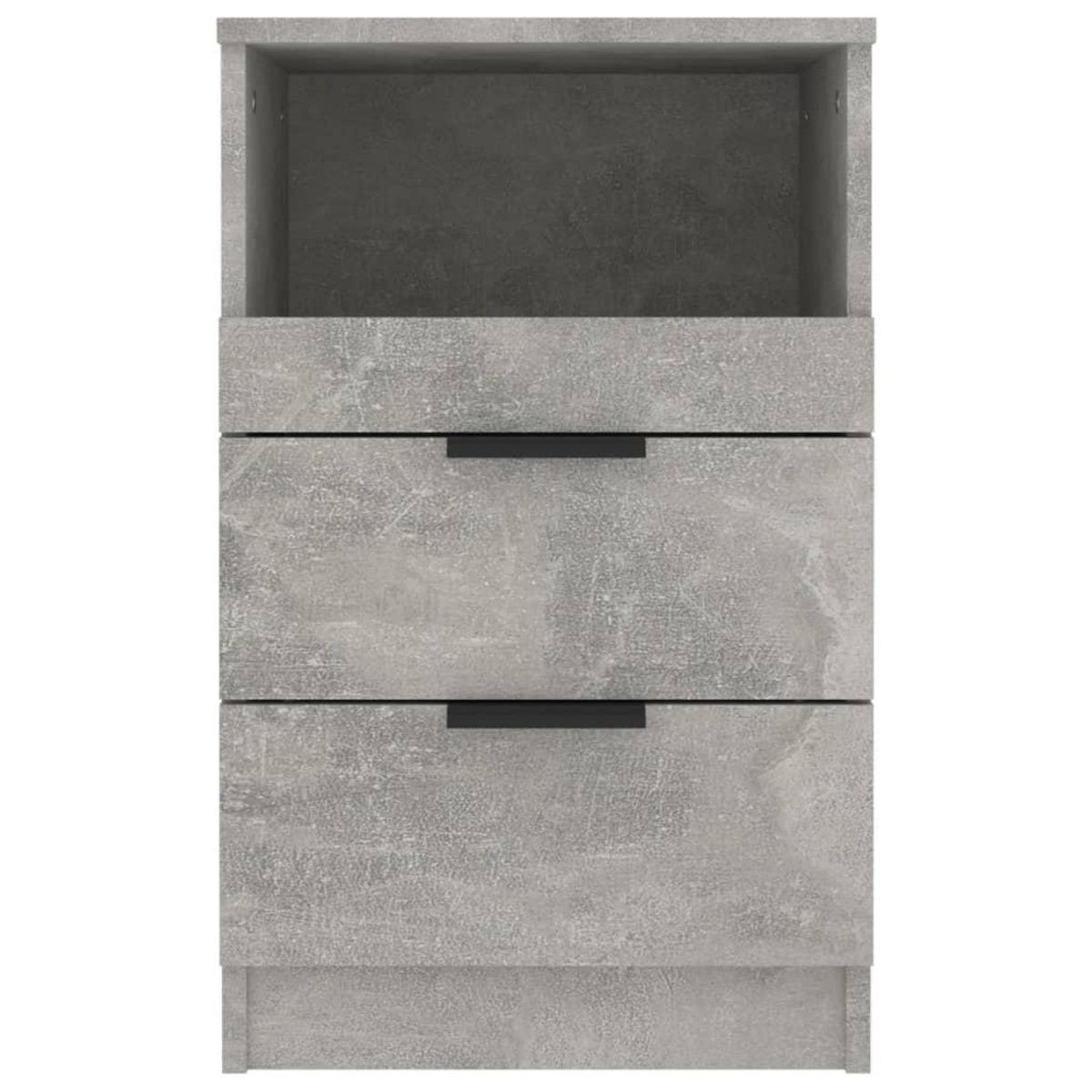 VIDAXL Tables de chevet 2 pcs Gris beton Bois d'ingenierie