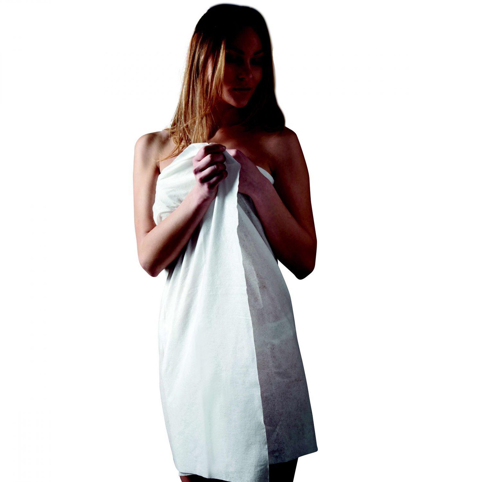 VIVEZEN Lot de 40 draps de bain en spunlace 100 x 150 cm jetables