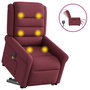 Voir la diapositive 1 : VIDAXL Fauteuil inclinable de massage electrique Rouge bordeaux Tissu