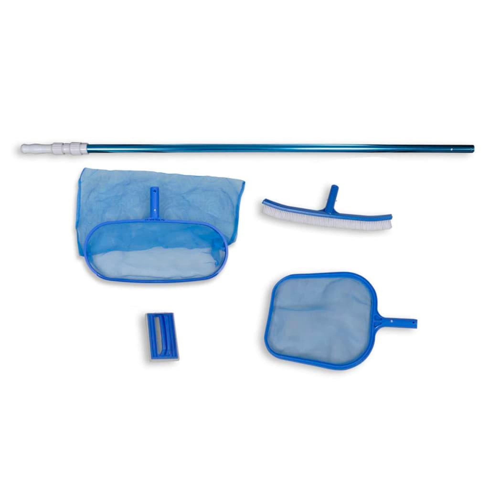 Voir la diapositive 2 : VIDAXL Kit entretien piscine avec manche telescopique et brosse