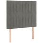 Voir la diapositive 4 : VIDAXL Tete de lit a LED Gris clair 100x5x118/128 cm Velours