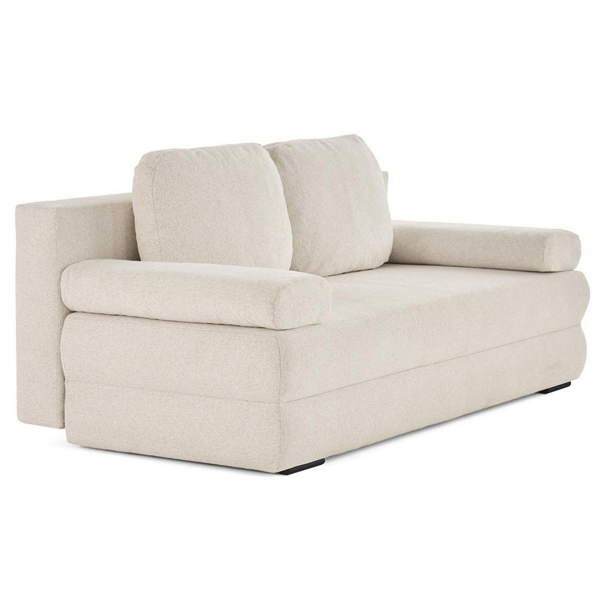 BEST MOBILIER Nora - canapé 3 places convertible avec coffre en tissu texturé