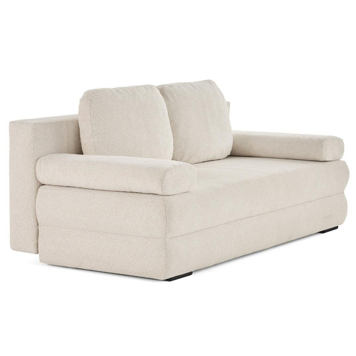 BEST MOBILIER Nora - canapé 3 places convertible avec coffre en tissu texturé