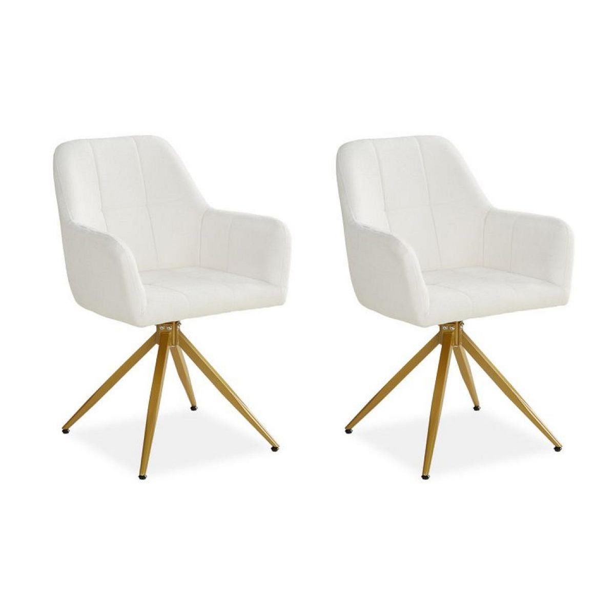 HomeStyle4U Chaise de salle à manger lot 2 chaises blanc