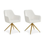 HomeStyle4U Chaise de salle à manger lot 2 chaises blanc