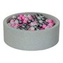  Piscine à balles Aire de jeu + 450 balles perle, rose clair, argent