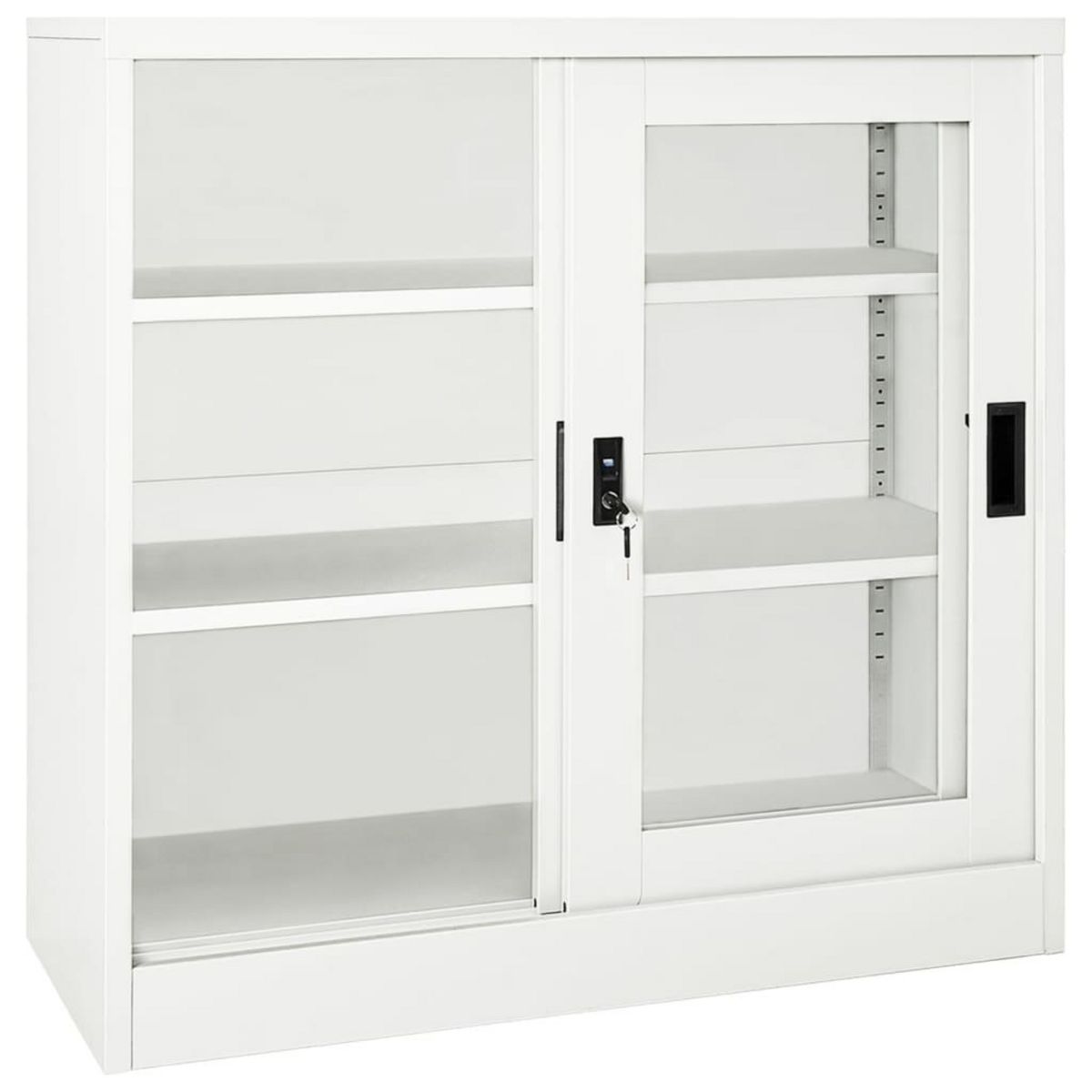VIDAXL Armoire a portes coulissantes Blanc 90x40x90 cm Acier