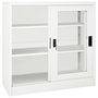 Voir la diapositive 5 : VIDAXL Armoire a portes coulissantes Blanc 90x40x90 cm Acier