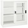 Voir la diapositive 5 : VIDAXL Armoire a portes coulissantes Blanc 90x40x90 cm Acier