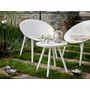 Voir la diapositive 2 : JARDIDECO Salon de jardin en plastique Marbella blanc - Jardideco