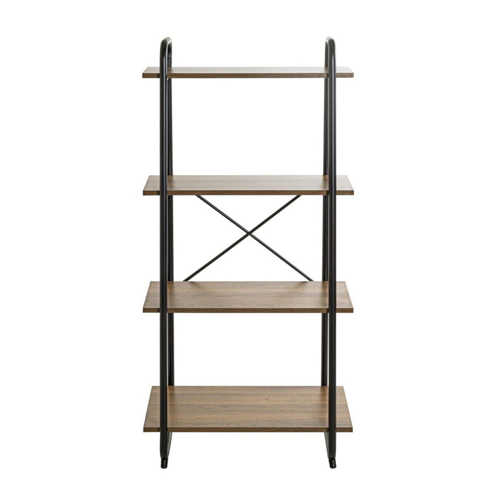 Voir la diapositive 2 : Paris Prix Étagère 4 Niveaux  Slovako  128cm Noir & Chêne