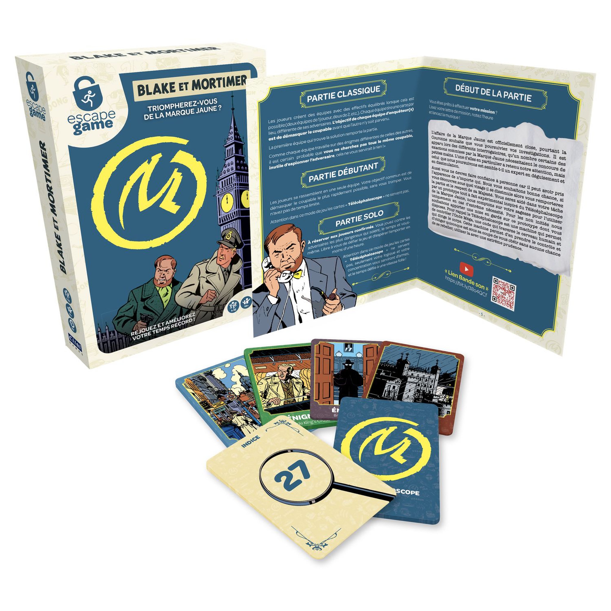 Voir la diapositive 2 : CARTAMUNDI Jeu Escape Games Blake et Mortimer 