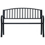 Voir la diapositive 2 : VIDAXL Banc de jardin 125 cm Noir Acier