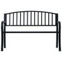 Voir la diapositive 2 : VIDAXL Banc de jardin 125 cm Noir Acier