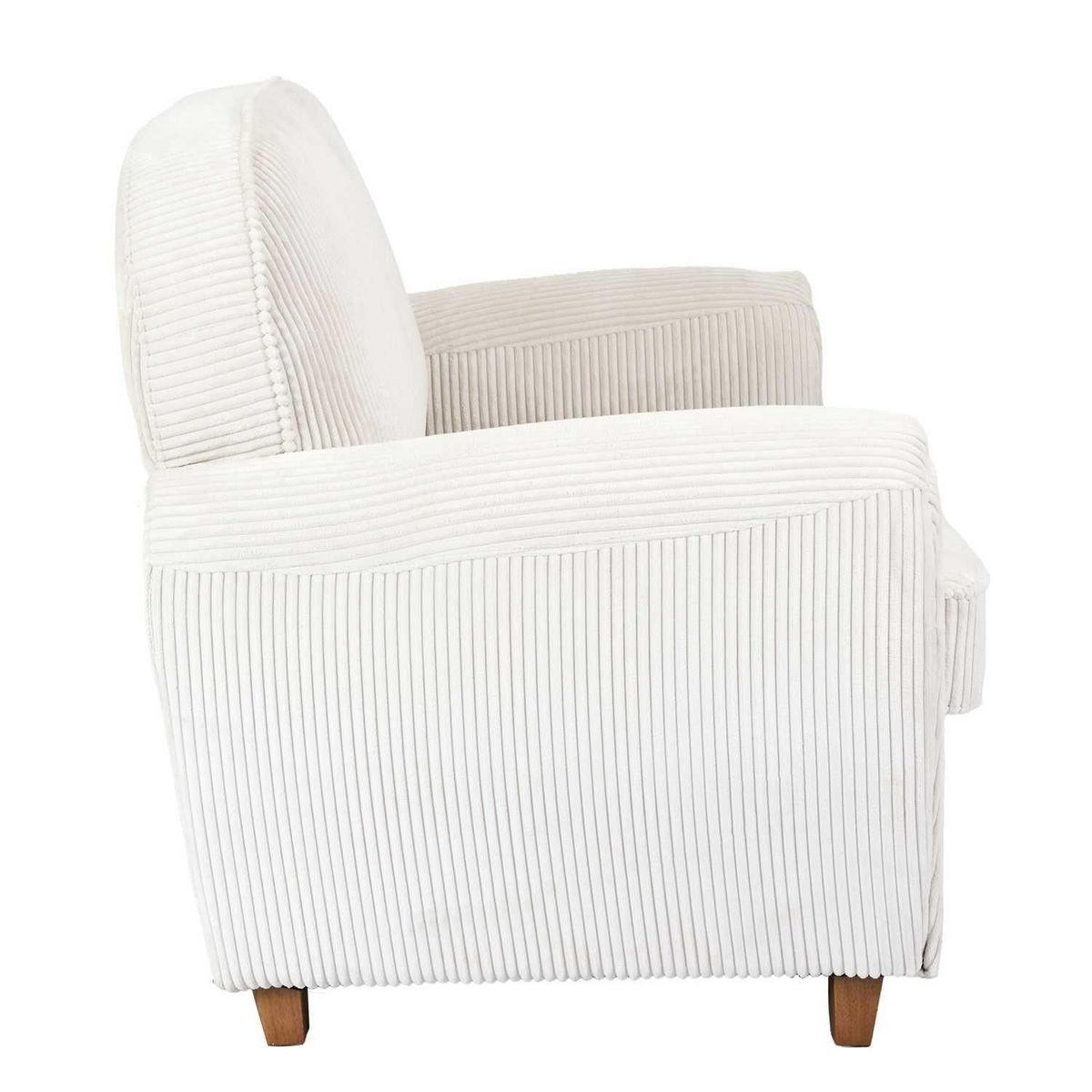 The Home Deco Factory Canapé club en tissu côtelé Drammen - 2 Places - Beige