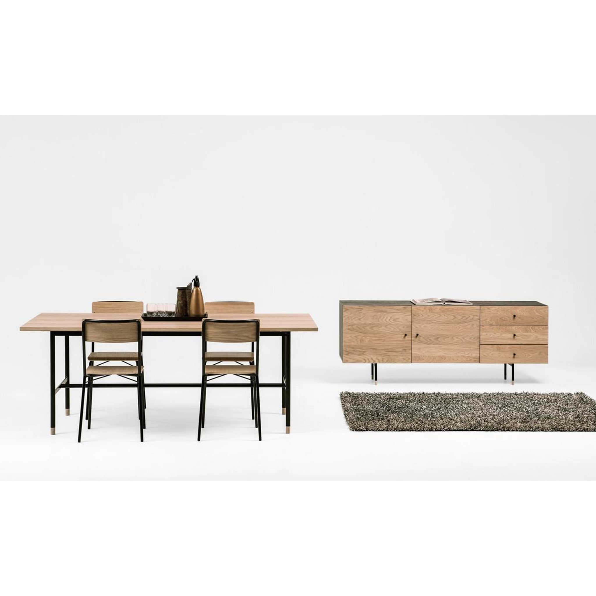 Voir la diapositive 2 : Paris Prix Table de repas design  jugend  200cm chêne