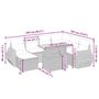 Voir la diapositive 4 : VIDAXL Salon de jardin avec coussins 8 pcs beige resine tressee