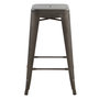 Voir la diapositive 6 : Rendez vous déco Lot de 2 tabourets pour îlot central 66 cm en métal gris mat-Indus