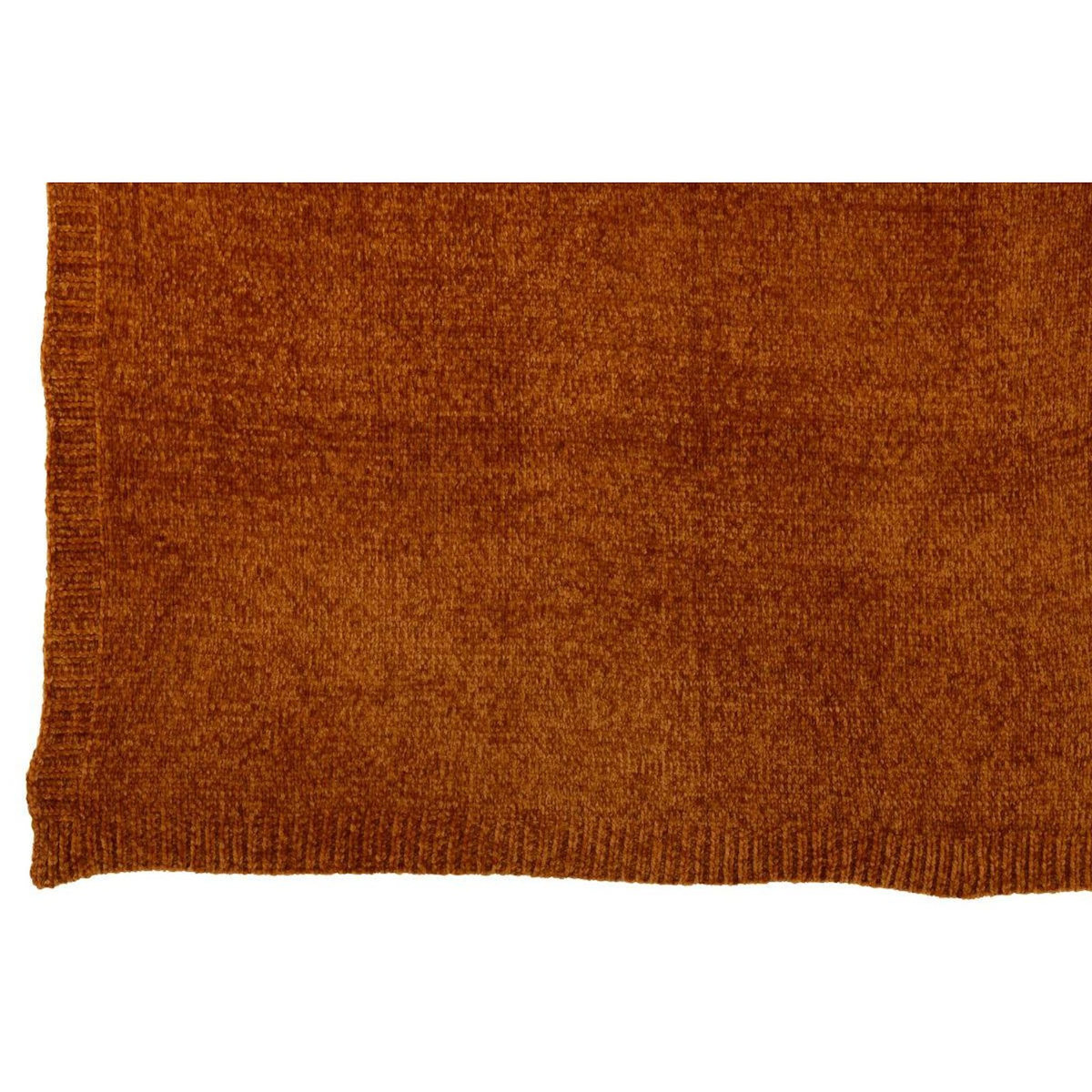 Paris Prix Plaid Uni Chenille  Bradly  130x170cm Rouille