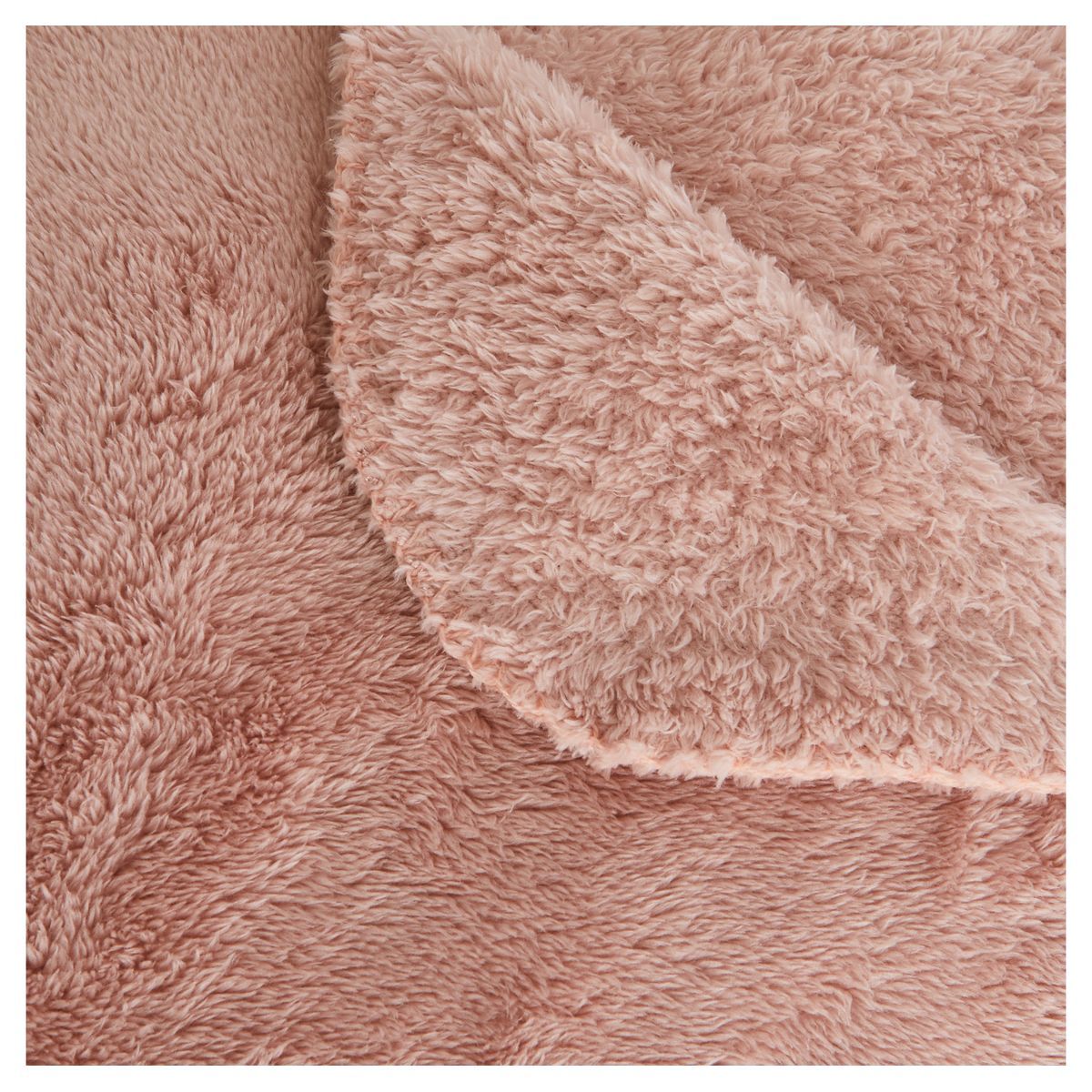 ACTUEL Plaid uni en sherpa en polyester