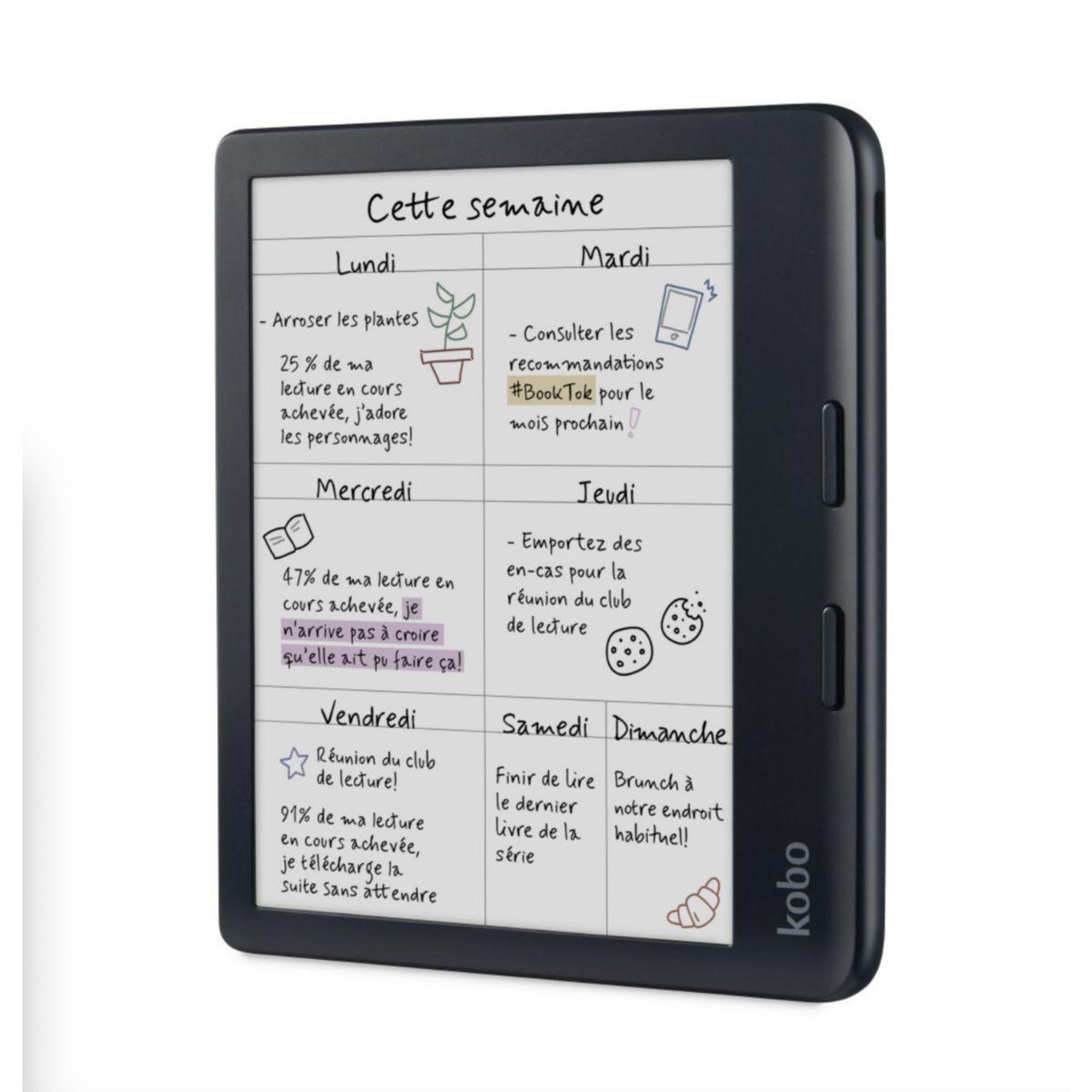 Voir la diapositive 2 : kobo Liseuse eBook Pack Libra Colour + Stylus 2 noir