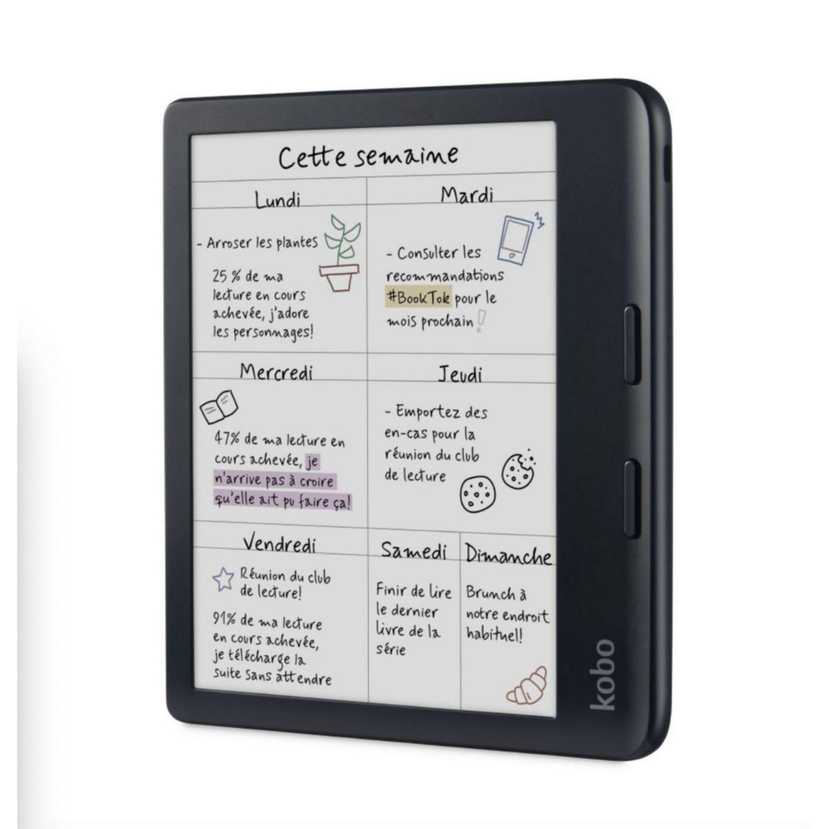 kobo Liseuse eBook Pack Libra Colour + Stylus 2 noir
