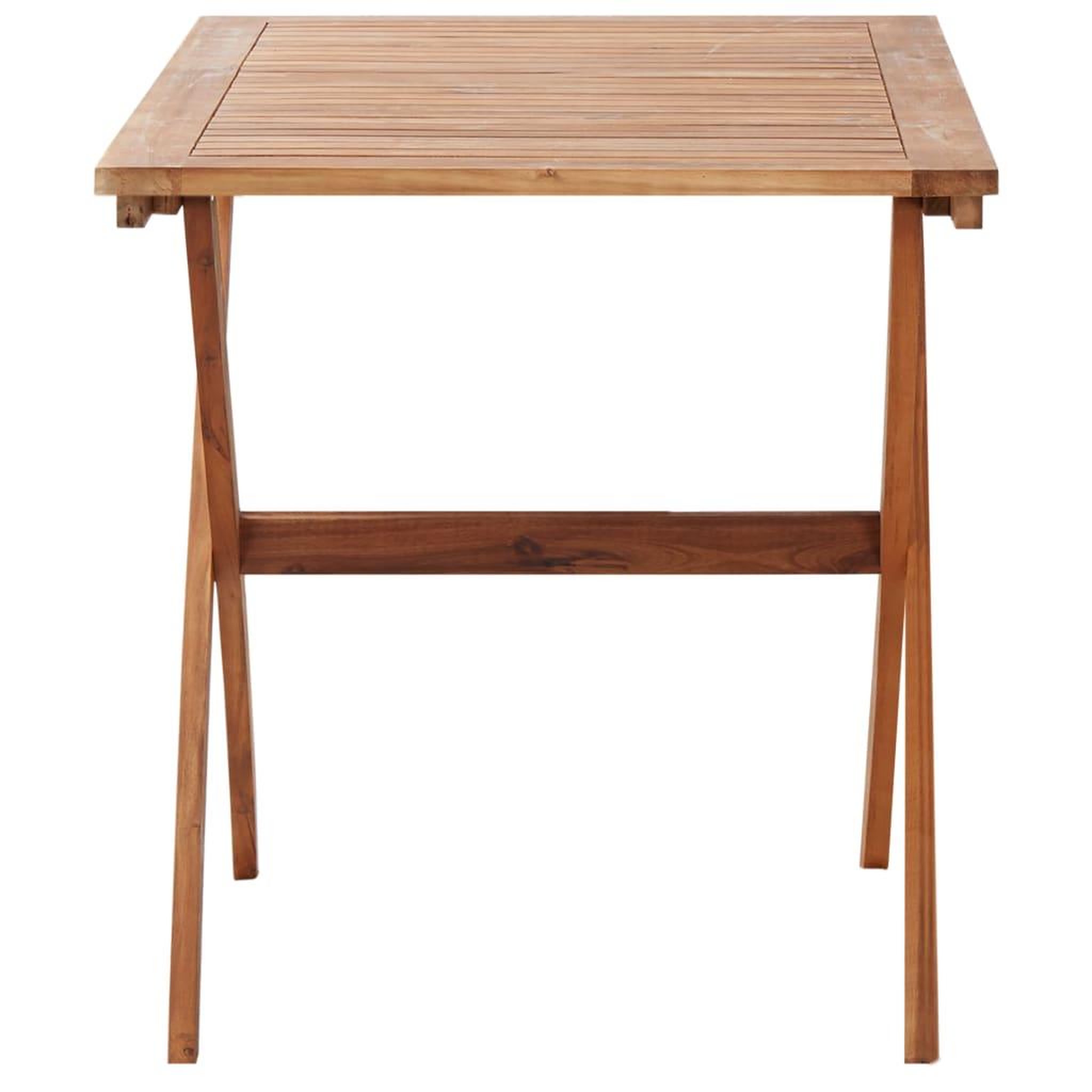 Voir la diapositive 3 : VIDAXL Table de jardin 110x67x74 cm bois d'acacia massif