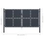 Voir la diapositive 6 : VIDAXL Portail de jardin Acier 300 x 200 cm Anthracite