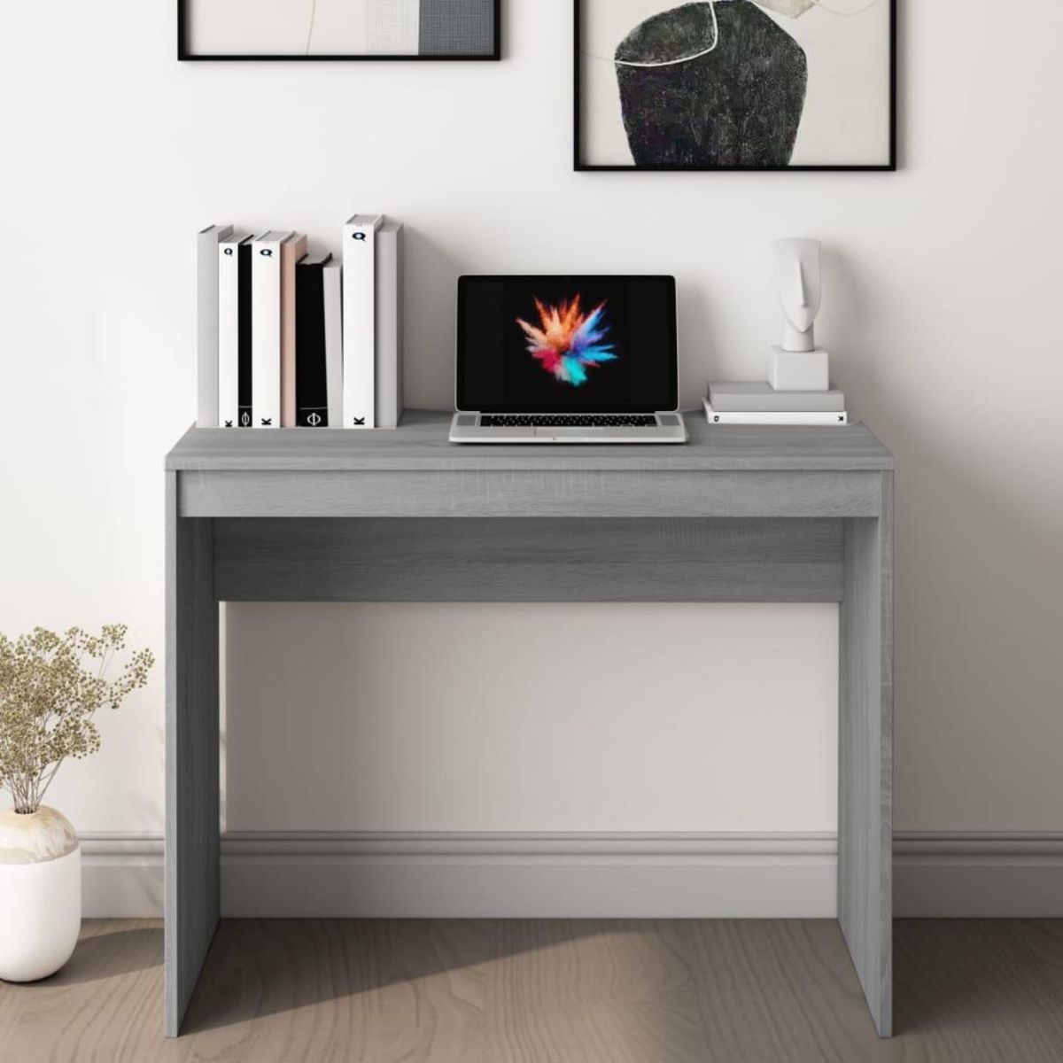 VIDAXL Bureau Sonoma gris 90x40x72 cm Bois d'ingenierie