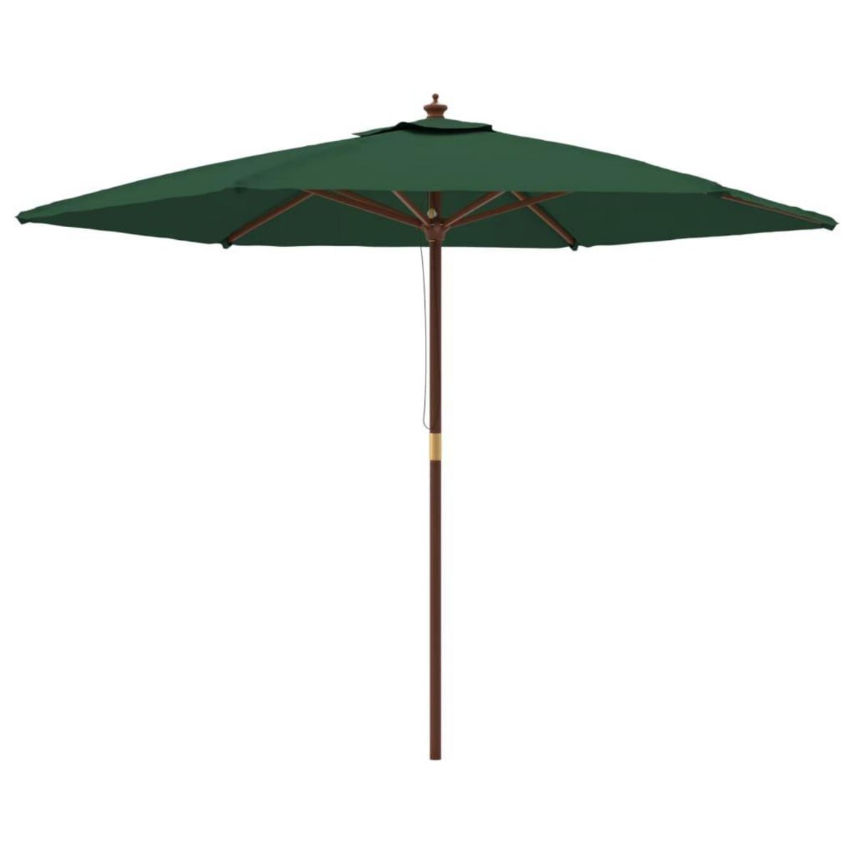 VIDAXL Parasol de jardin avec mat en bois vert 299x240 cm