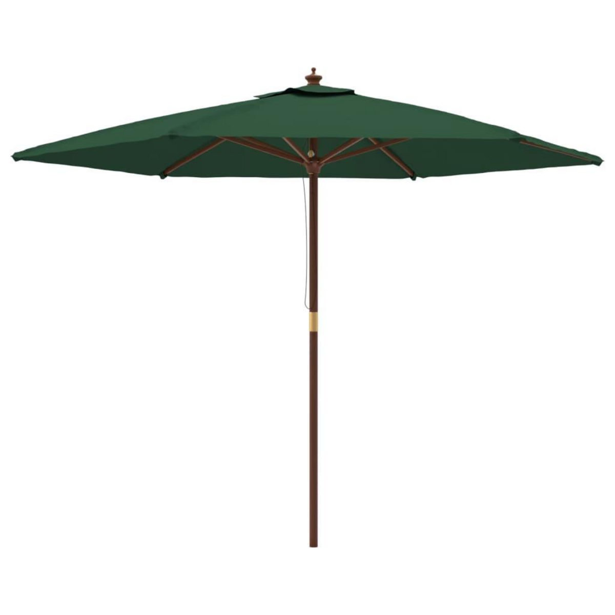VIDAXL Parasol de jardin avec mat en bois vert 299x240 cm