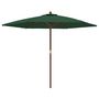 Voir la diapositive 2 : VIDAXL Parasol de jardin avec mat en bois vert 299x240 cm