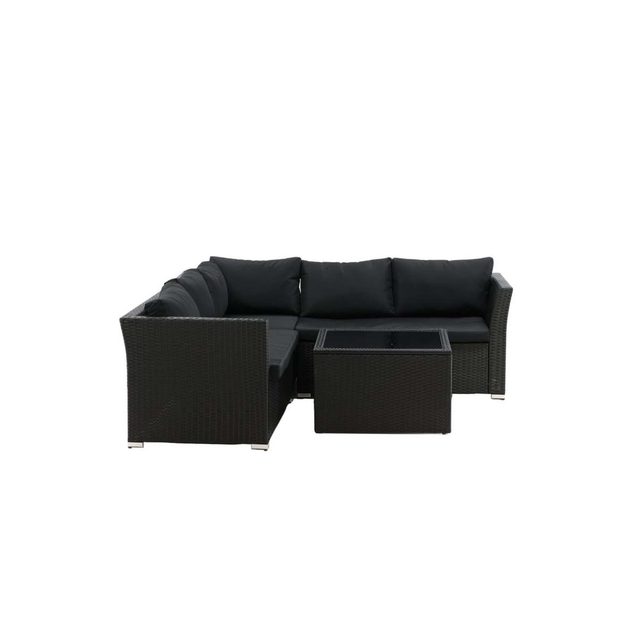 Voir la diapositive 2 : Paris Prix Salon d'angle de jardin  haiti  194cm noir