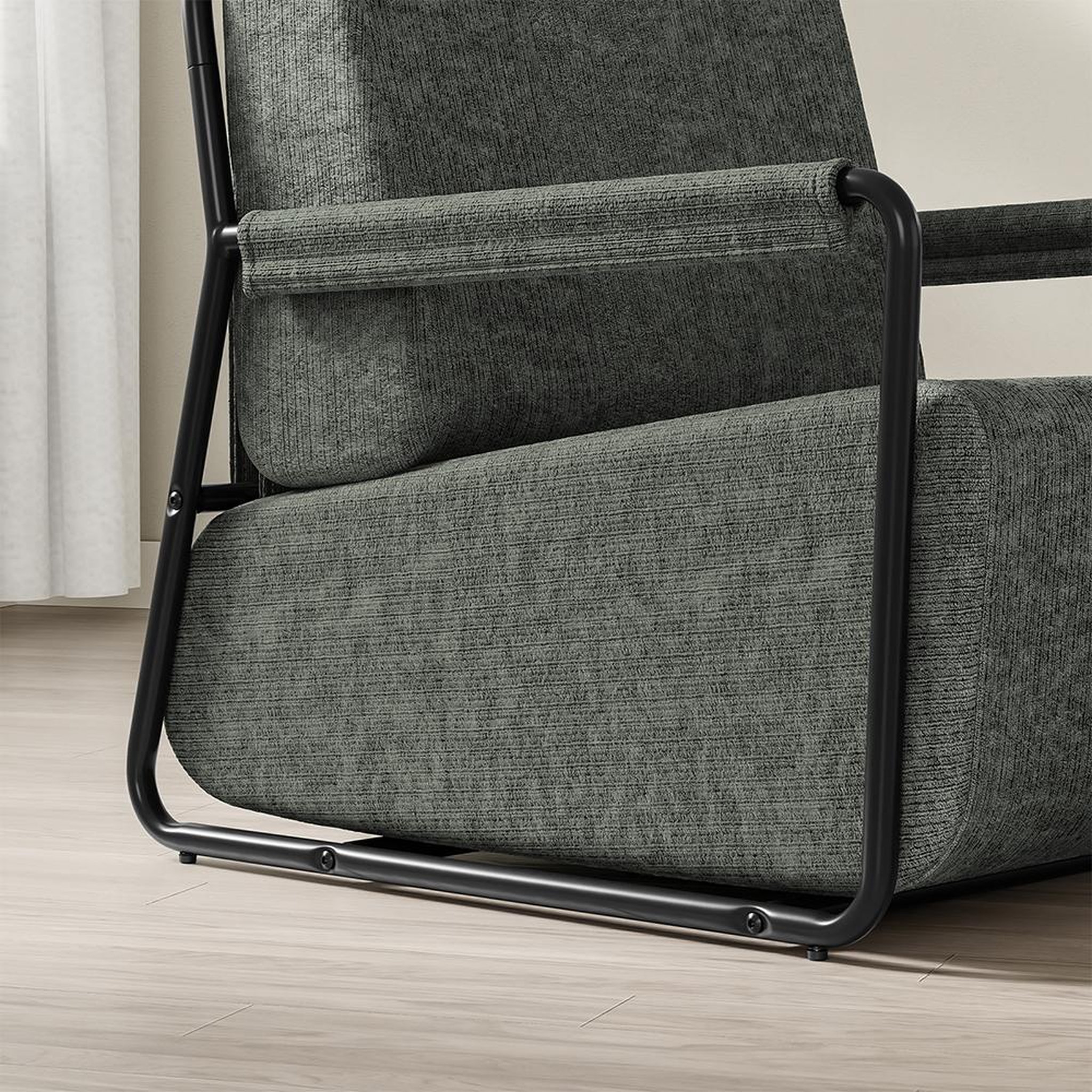 Voir la diapositive 4 : SOBUY Fauteuil relax avec repose-pieds gris foncé 74x67x78cm fst99-dg